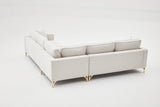 Ecksofa Berlin Creme Gold