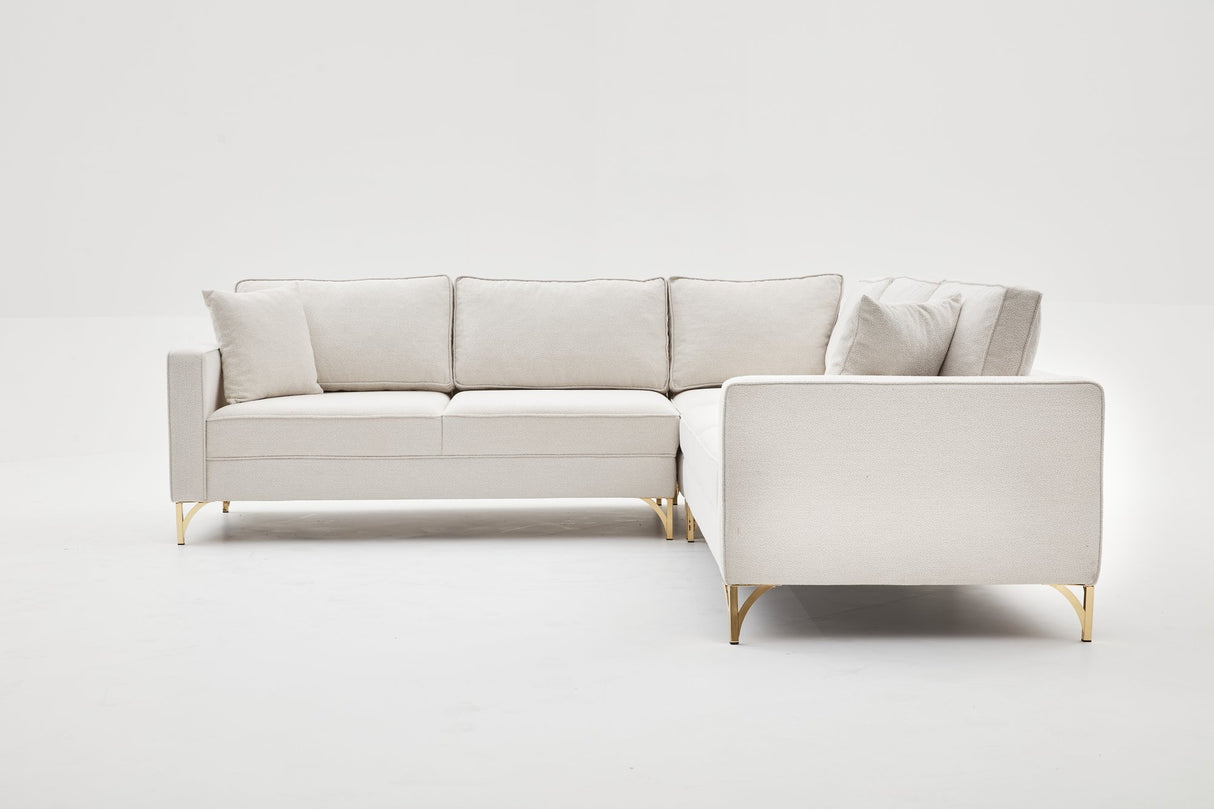 Ecksofa Berlin Creme Gold