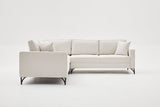 Ecksofa Berlin Creme Schwarz