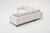 Ecksofa Berlin Creme Schwarz