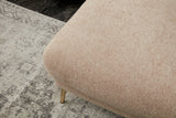 Ecksofa mit Schlaffunktion Links Simena Beige - Goldenes Bein