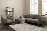 Ecksofa mit Schlaffunktion Links Simena Grey - Golden Leg