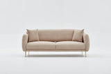 3-Sitzer-Schlafsofa Simena Beige Gold