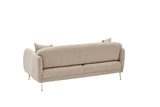 3-Sitzer-Schlafsofa Simena Beige Gold