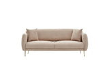 3-Sitzer-Schlafsofa Simena Beige Gold