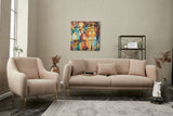 3-Sitzer-Schlafsofa Simena Beige Gold