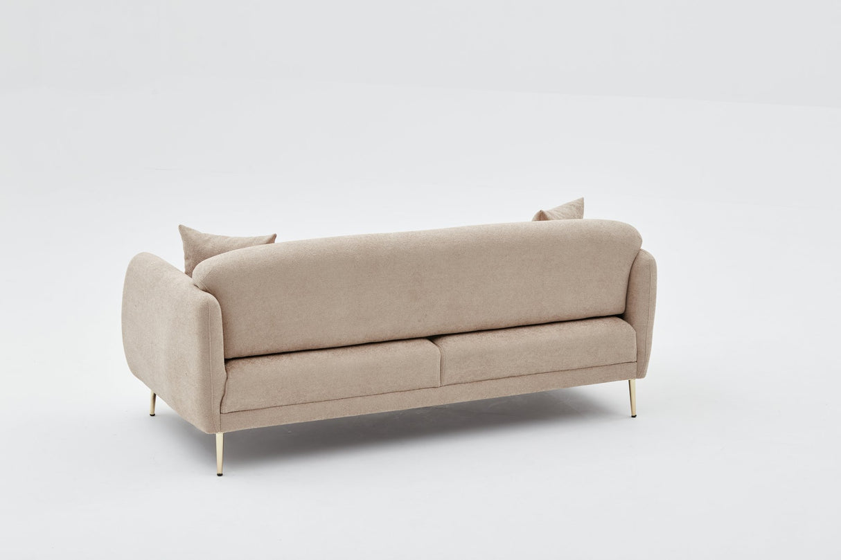 3-Sitzer-Schlafsofa Simena Beige Gold