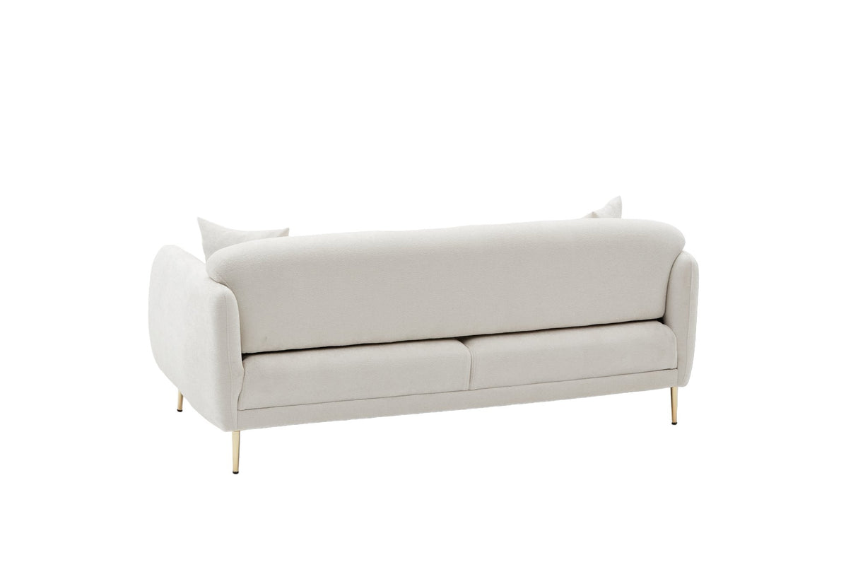 3-Sitzer-Schlafsofa Simena Cream Gold