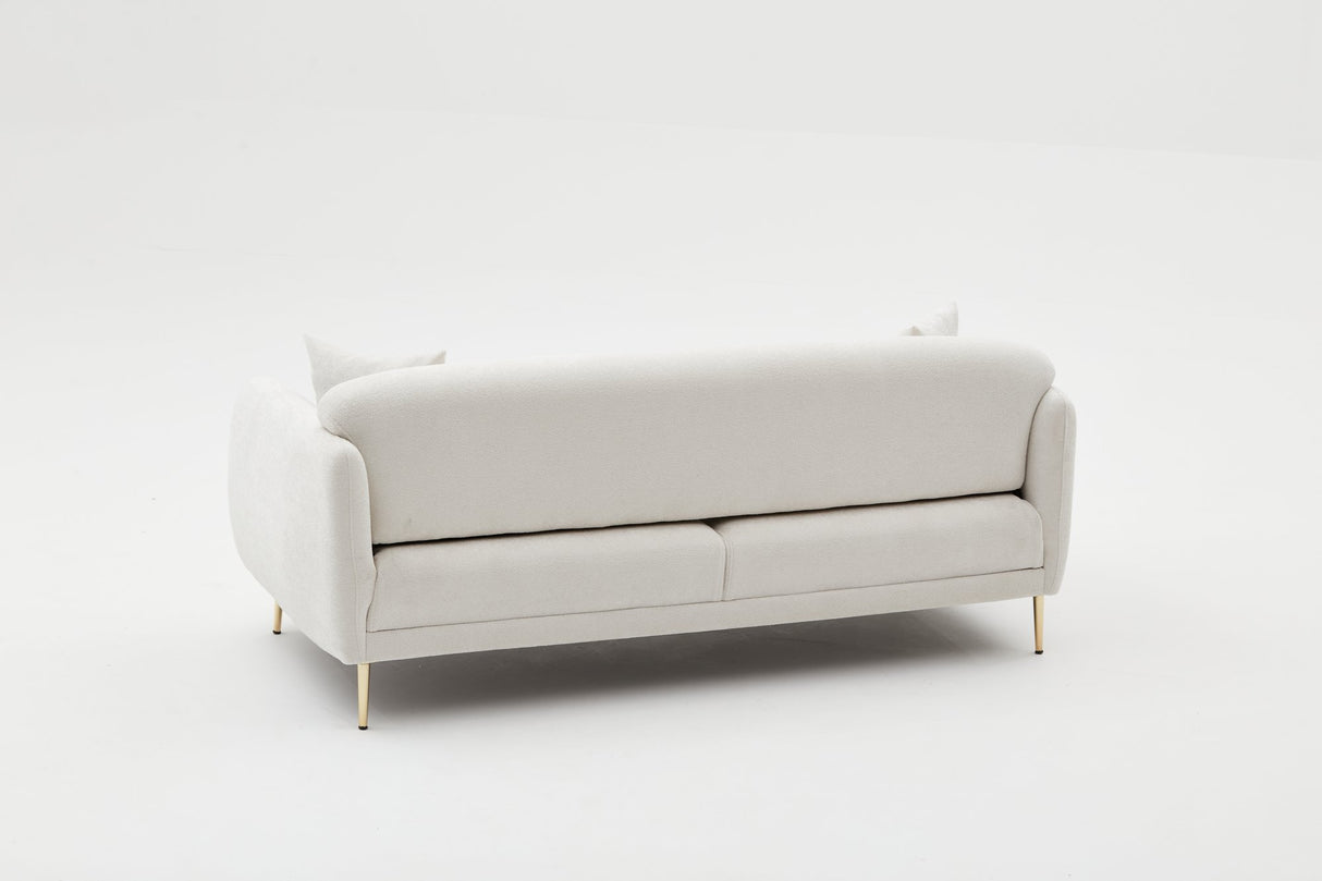 3-Sitzer-Schlafsofa Simena Cream Gold