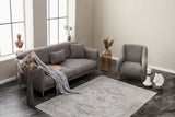 3-Sitzer-Schlafsofa Simena Grey Gold