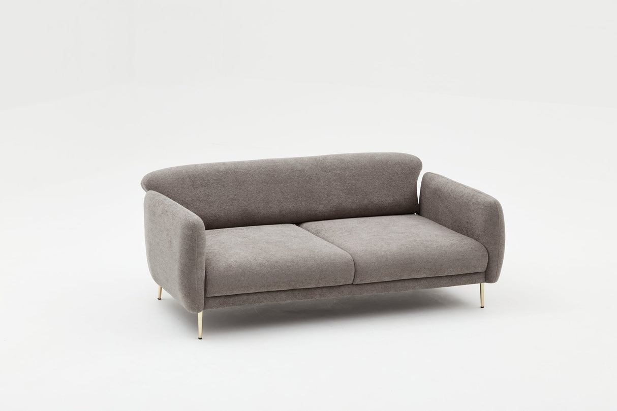 3-Sitzer-Schlafsofa Simena Grey Gold