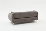 3-Sitzer-Schlafsofa Simena Grey Gold