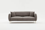 3-Sitzer-Schlafsofa Simena Grey Gold