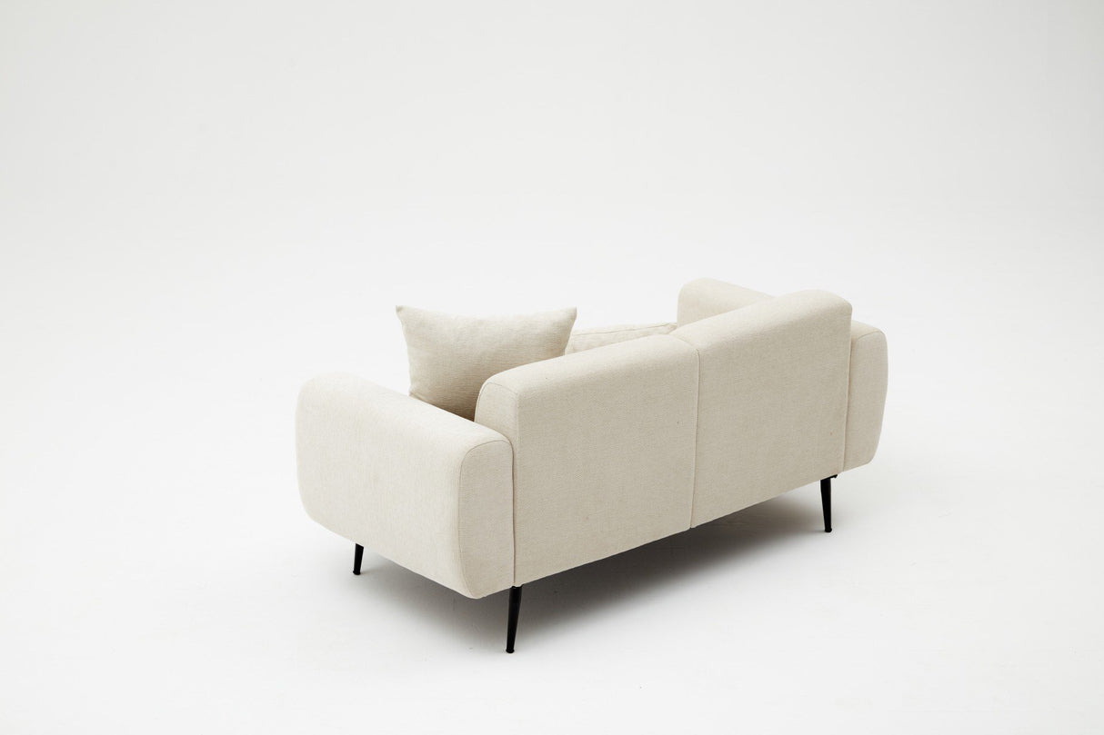 2-Sitzer-Sofa, seitlich, Creme