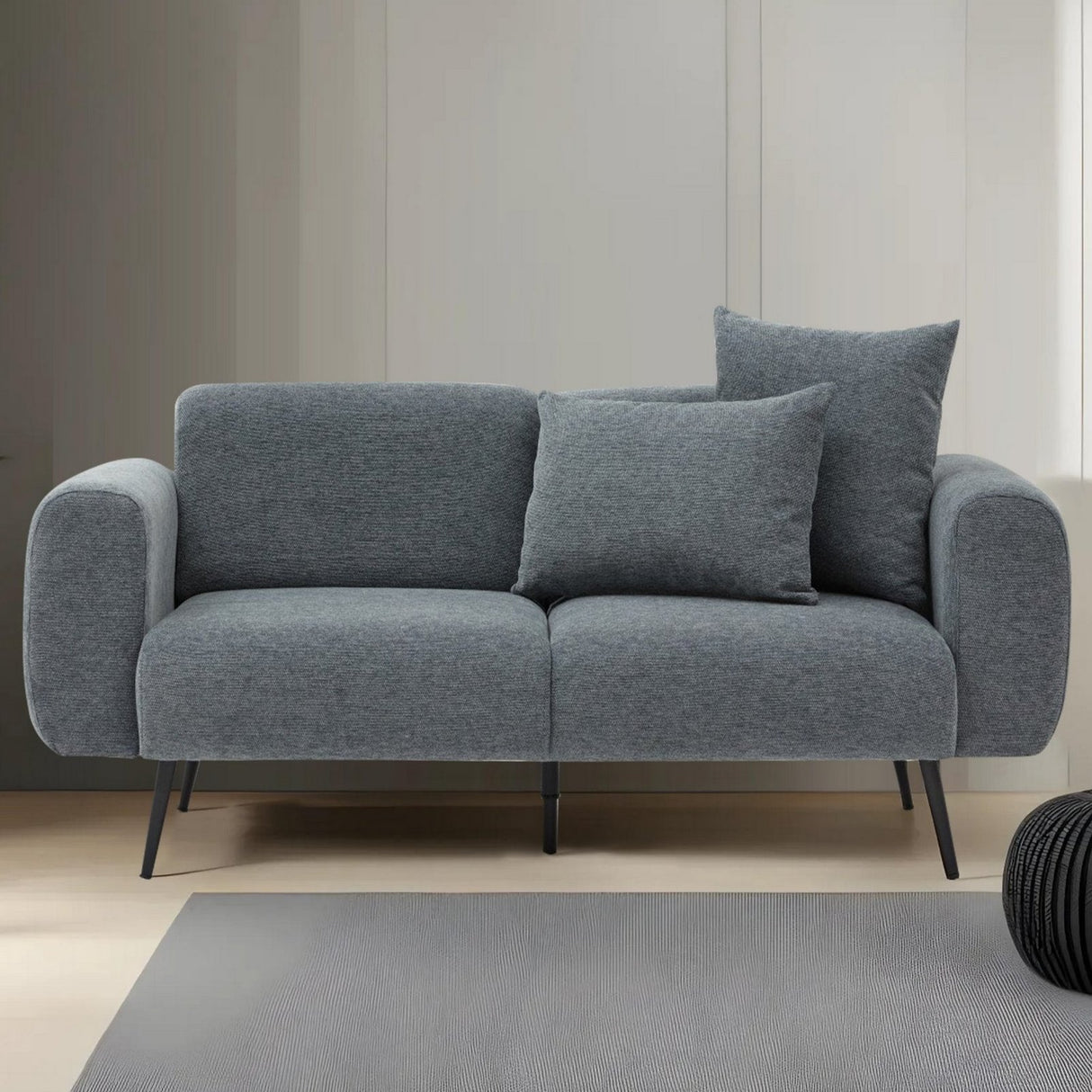 2-Sitzer-Sofa seitlich Anthrazit