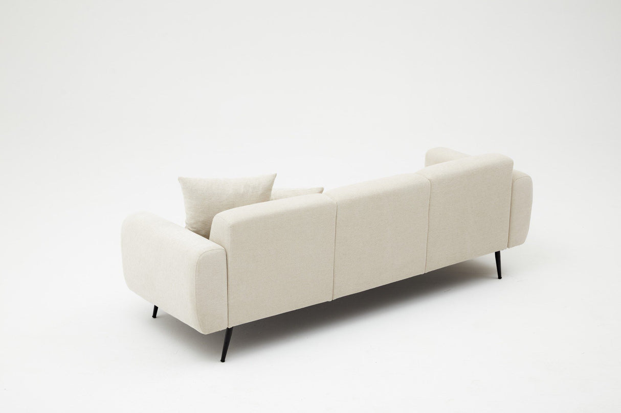 3-Sitzer-Sofa, seitlich, Creme