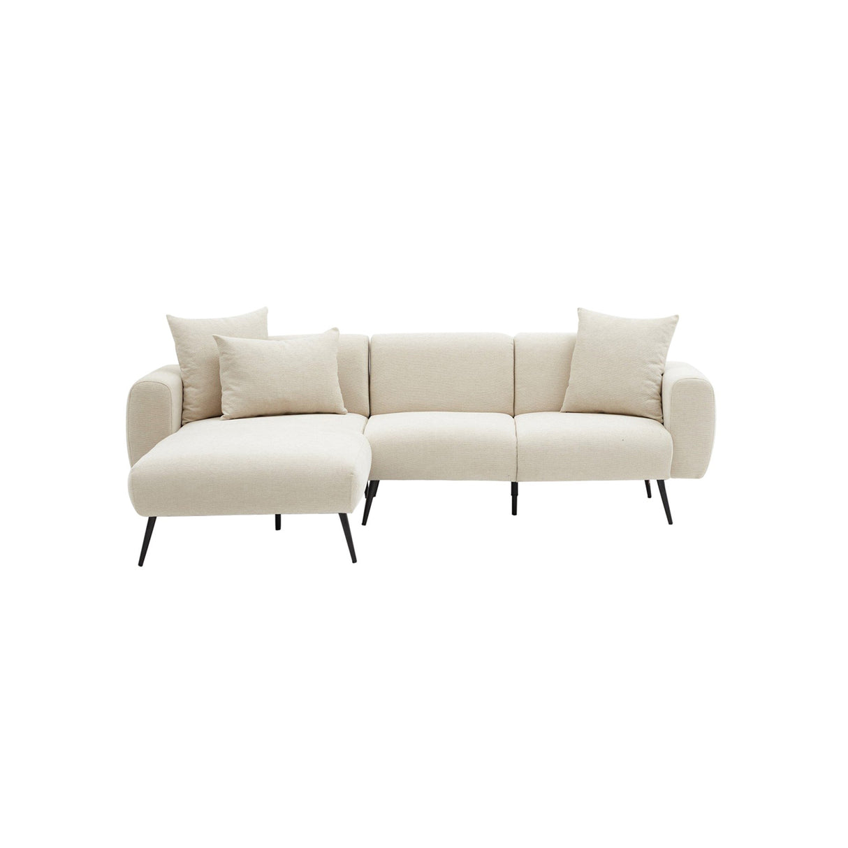 Ecksofa, linke Seite, Creme