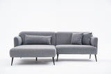 Ecksofa links Revos Grau