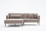 Ecksofa links Revos Braun