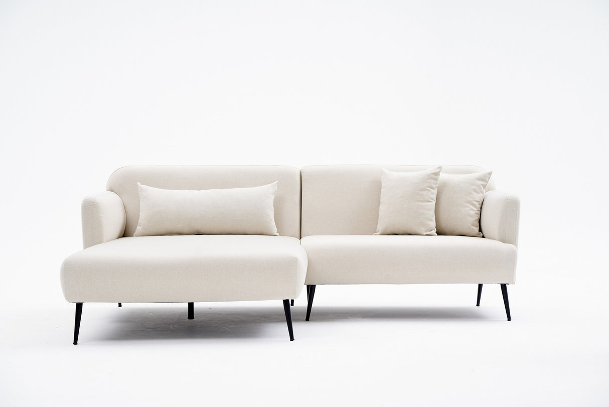 Ecksofa links Revos Creme