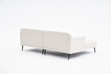 Ecksofa links Revos Creme