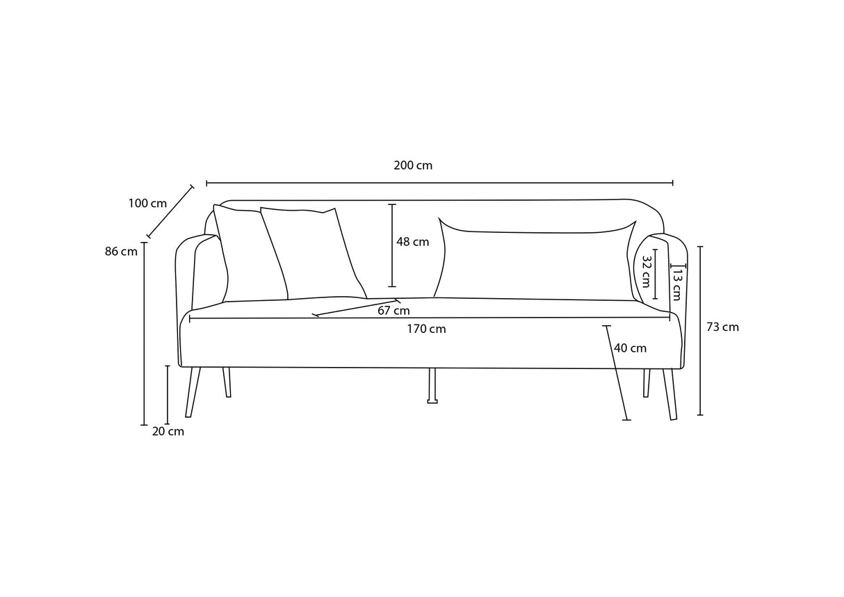 3-Sitzer-Sofa Revos Türkis