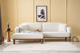 Ecksofa links Rens Creme