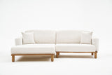 Ecksofa links Rens Creme