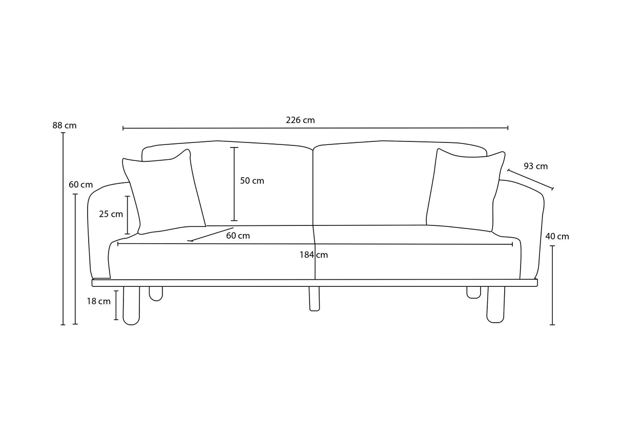 3-Sitzer-Sofa Rens Anthrazit