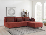 Ecksofa mit Schlaffunktion rechts Matris Claret Red