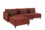 Ecksofa mit Schlaffunktion Links Matris Claret Red