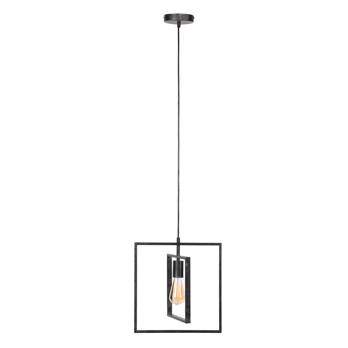 Industrielle Hanglampe Kody Square Metall