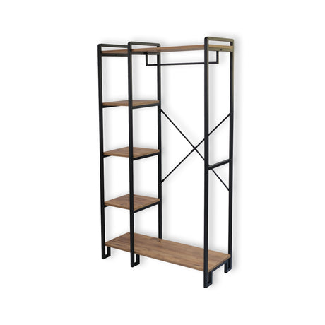 Garderobenmöbel Garderobe Rox Natur - Mit Regalen 