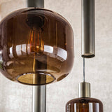 Hängelampe Dax 7-flammig braun 105 cm 