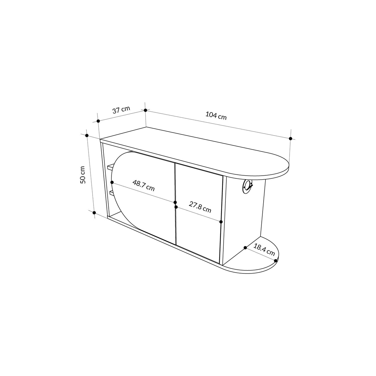 Schuhschrank Nova Schuhbank Naturel Weißes Melamin 104x50x37 cm