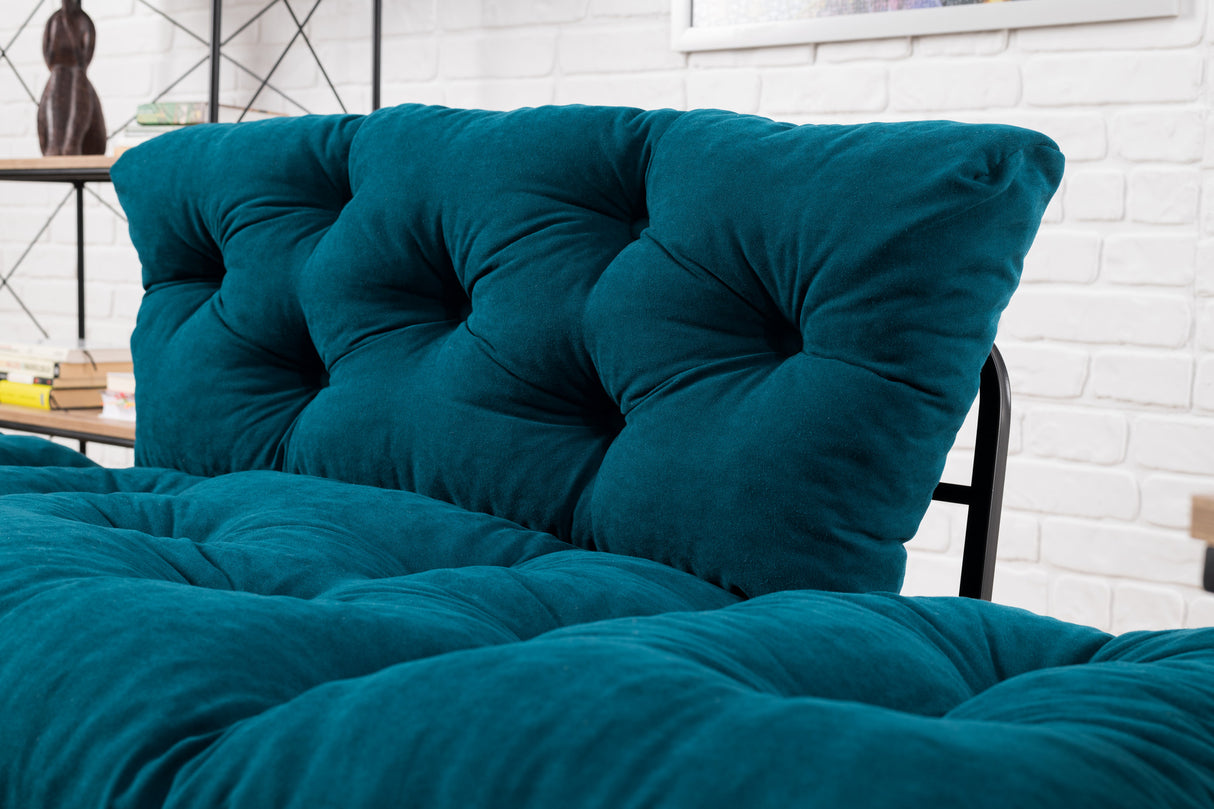 2-Sitzer-Schlafsofa Nitta Petrol Blue