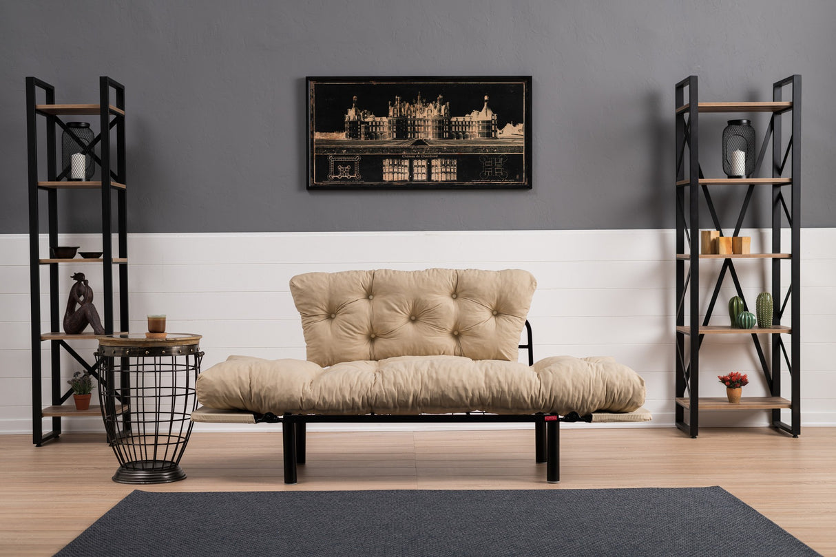 2-Sitzer-Schlafsofa Nitta Creme