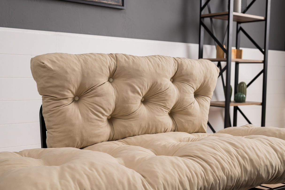 2-Sitzer-Schlafsofa Nitta Creme