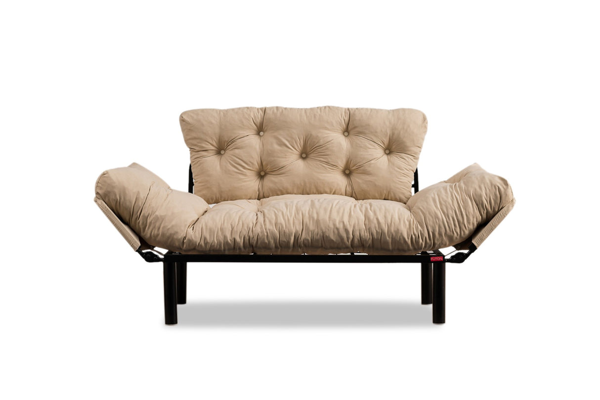 2-Sitzer-Schlafsofa Nitta Creme