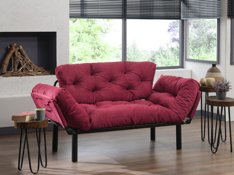 2-Sitzer-Schlafsofa Nitta Maroon