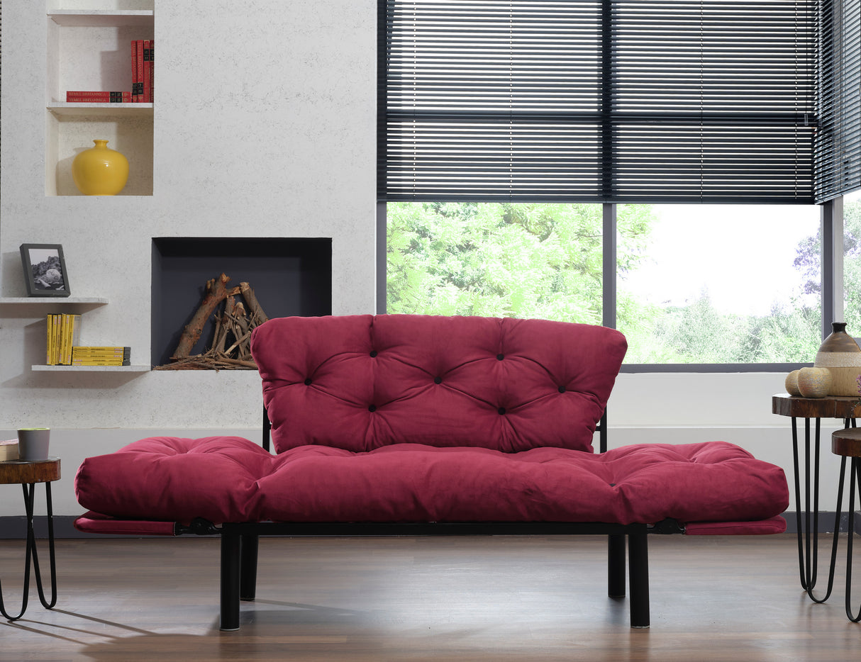 2-Sitzer-Schlafsofa Nitta Maroon