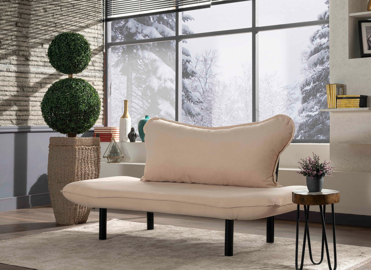 2-Sitzer-Schlafsofa Chatto Creme