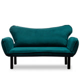 2-Sitzer-Schlafsofa Chatto Petrol Blue