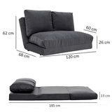 2-Sitzer-Schlafsofa Taida Grey