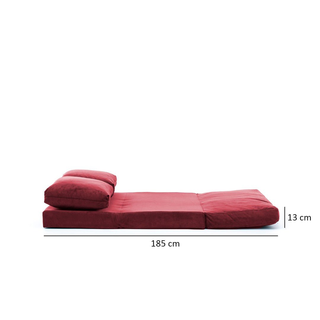 2-Sitzer-Schlafsofa Taida Maroon