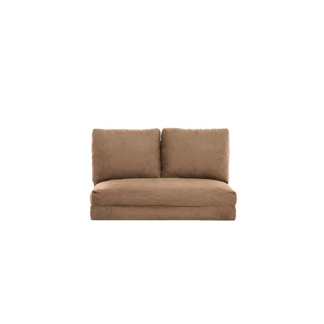 2-Sitzer-Schlafsofa Taida Hellbraun