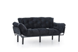 3-Sitzer-Schlafsofa Nitta Triple Schwarz