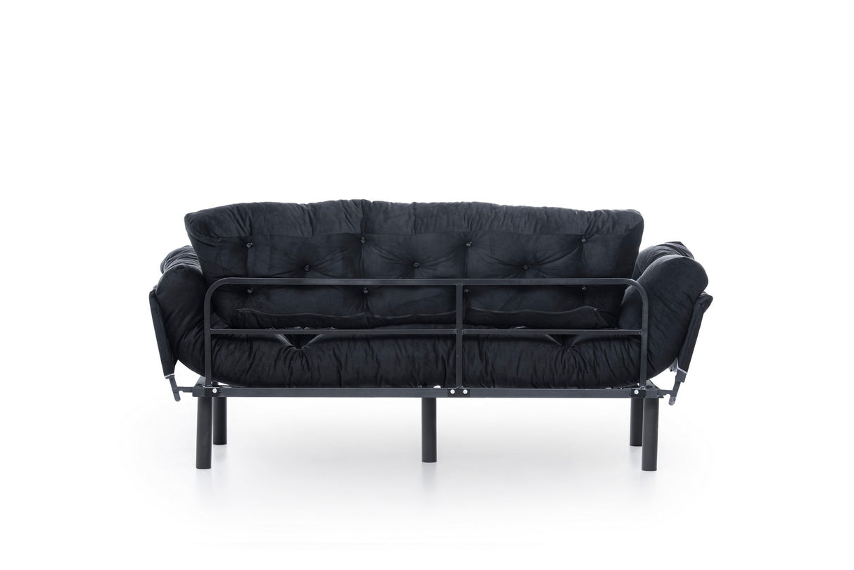 3-Sitzer-Schlafsofa Nitta Triple Schwarz