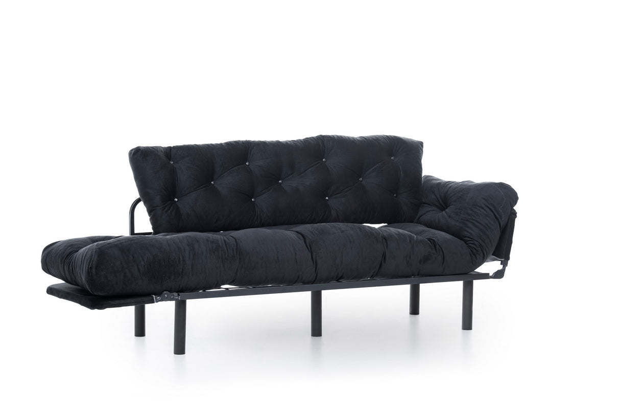 3-Sitzer-Schlafsofa Nitta Triple Schwarz