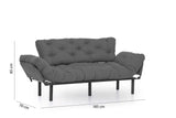 3-Sitzer-Schlafsofa Nitta Triple Grey